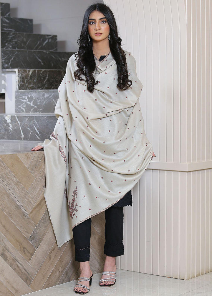 Sanaulla Exclusive Range  Pashmina  KPS 781 D-34 Fawn 2 - Women Shawls