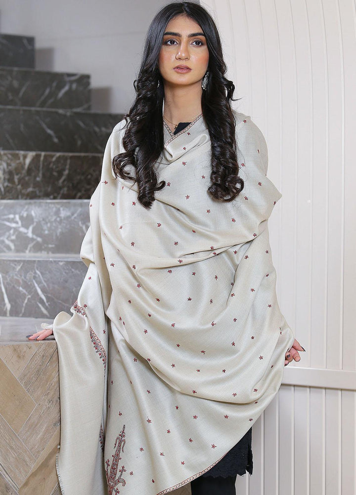 Sanaulla Exclusive Range  Pashmina  KPS 781 D-34 Fawn 2 - Women Shawls