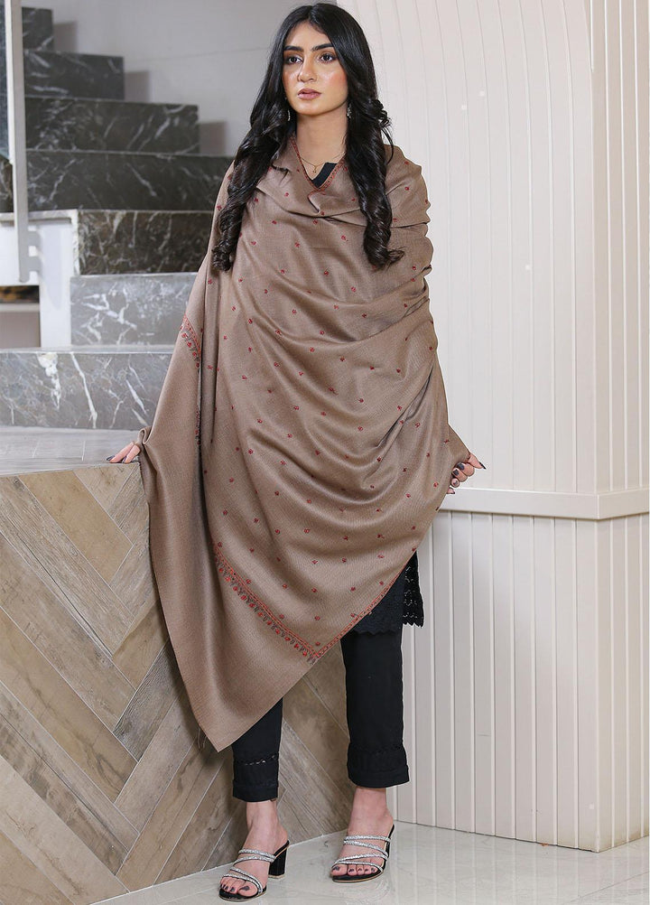 Sanaulla Exclusive Range  Pashmina  KPS 781 D-34 D Brown 1 - Women Shawls