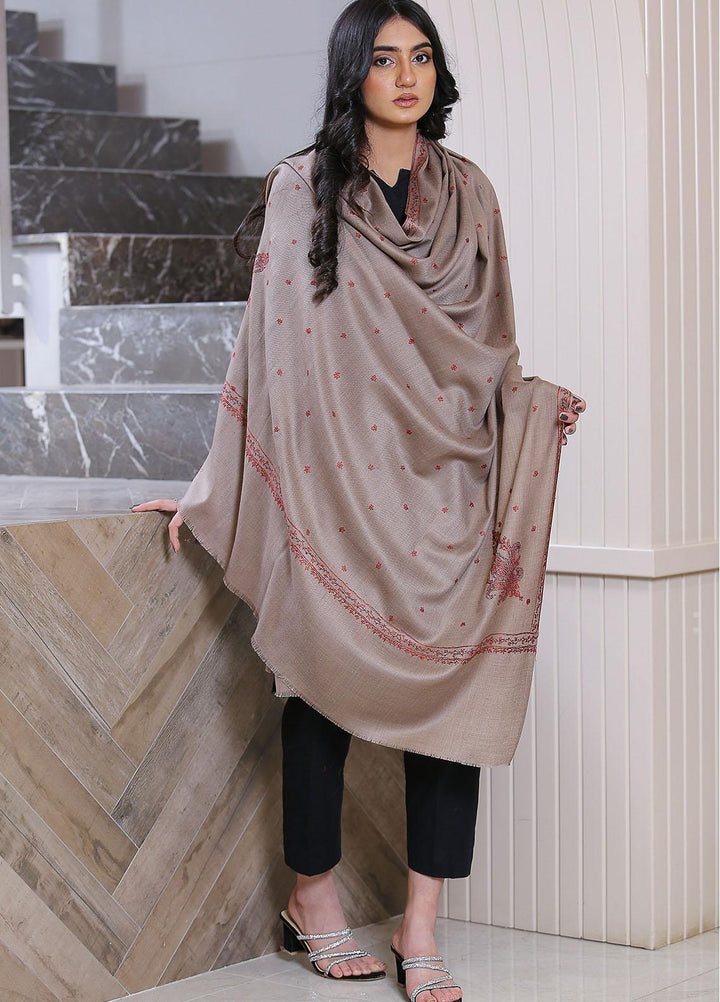 Sanaulla Exclusive Range  Pashmina  KPS 781 D-34 Brown 1 - Women Shawls