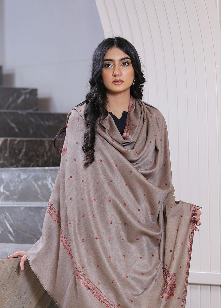 Sanaulla Exclusive Range  Pashmina  KPS 781 D-34 Brown 1 - Women Shawls