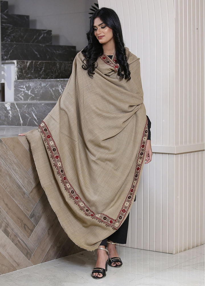 Sanaulla Exclusive Range  Pashmina  KPS 781 D-39 Brown 1 - Women Shawls