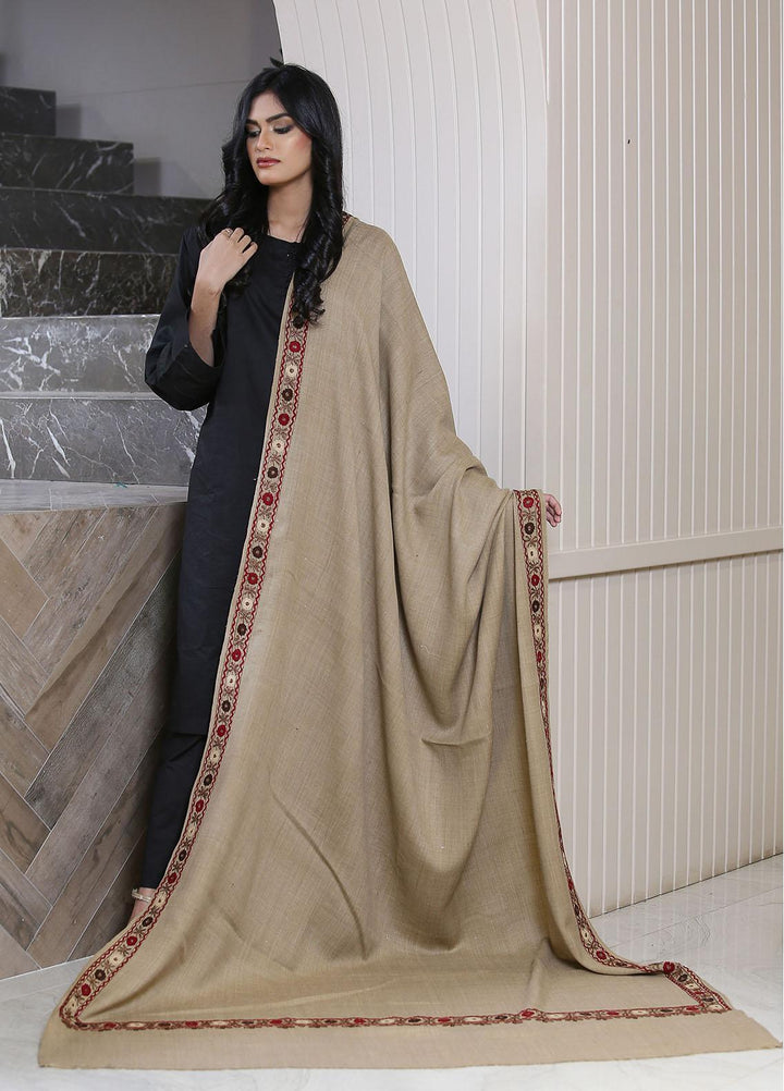 Sanaulla Exclusive Range  Pashmina  KPS 781 D-39 Brown 1 - Women Shawls