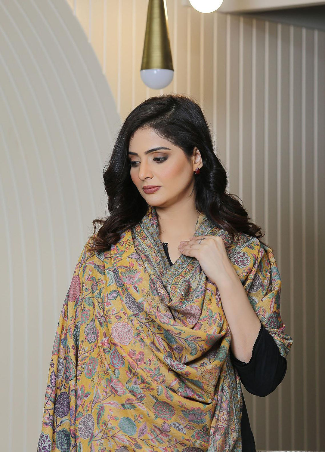 Sanaulla Exclusive Range  Pashmina  KPS 781 D-12 Multi 7 - Women Shawls