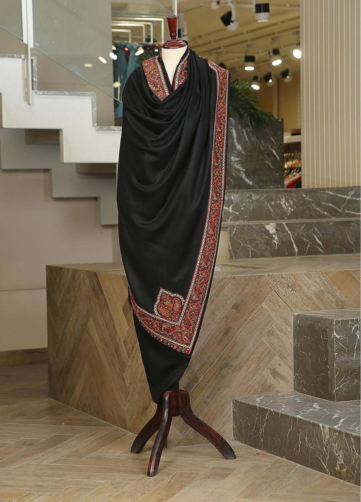 Sanaulla Exclusive Range  Pashmina  Mama D-16 Black - Women Shawls