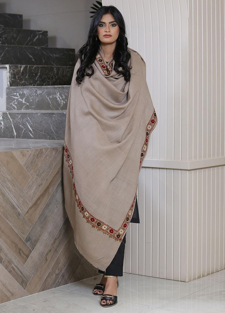 Sanaulla Exclusive Range  Pashmina  KPS 781 D-39 L Brown - Women Shawls