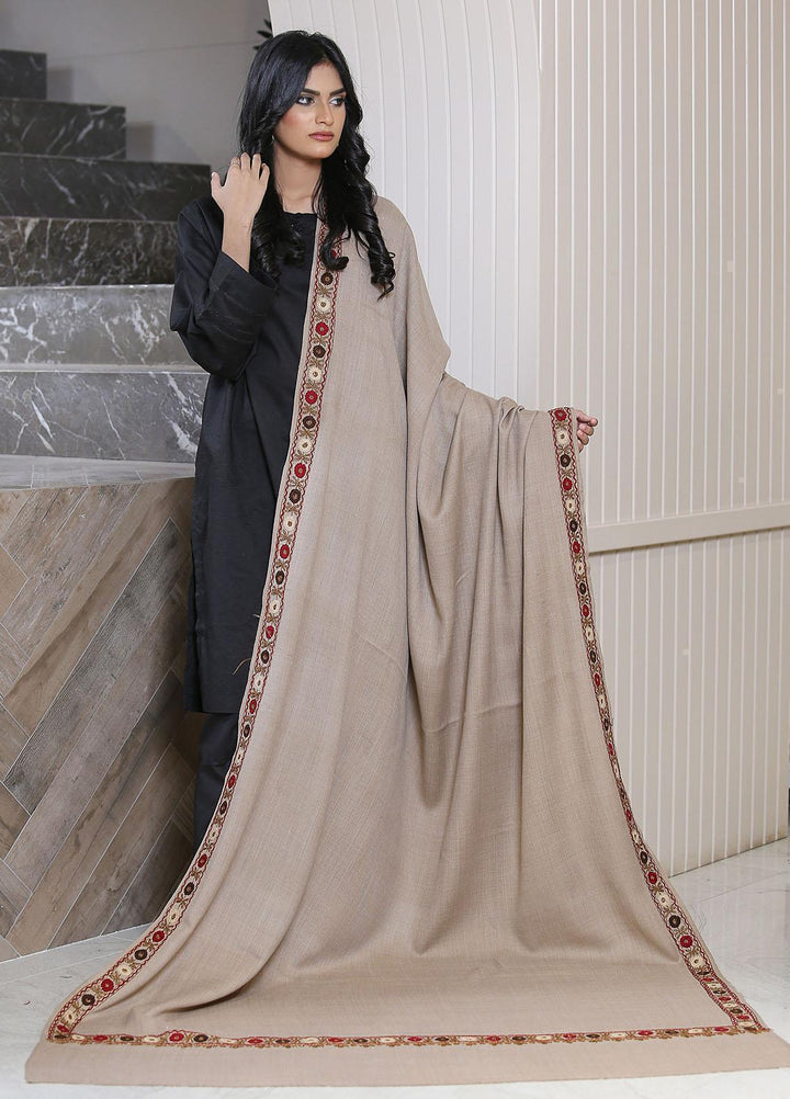 Sanaulla Exclusive Range  Pashmina  KPS 781 D-39 L Brown - Women Shawls