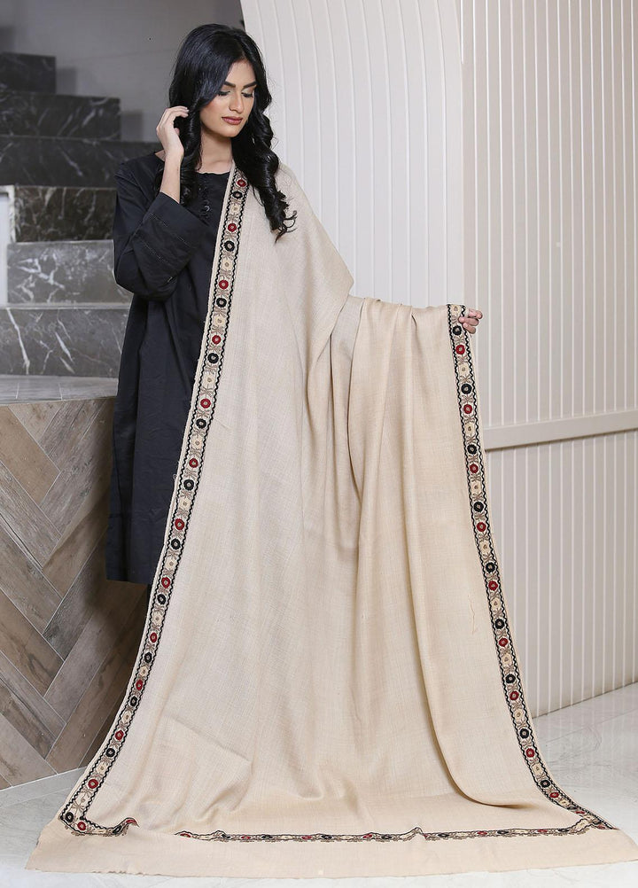 Sanaulla Exclusive Range  Pashmina  KPS 781 D-39 Fawn - Women Shawls