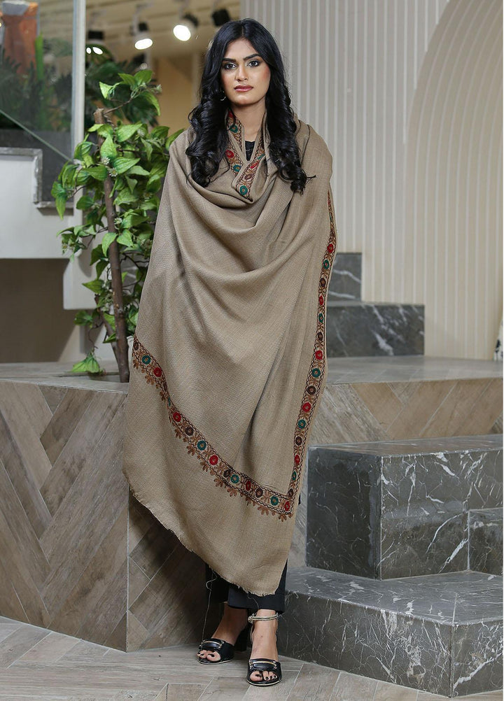 Sanaulla Exclusive Range  Pashmina  KPS 781 D-39 D Brown 2 - Women Shawls