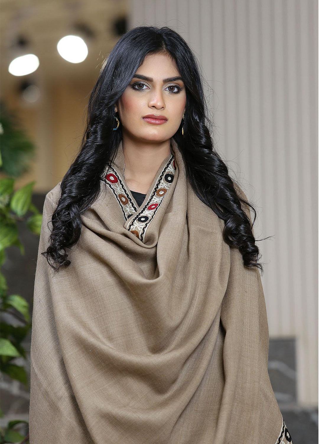 Sanaulla Exclusive Range  Pashmina  KPS 781 D-39 D Brown 3 - Women Shawls