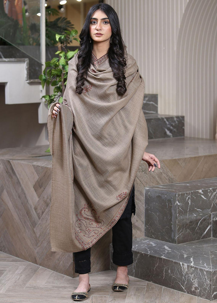 Sanaulla Exclusive Range  Pashmina  KPS 781 D-40 Brown - Women Shawls
