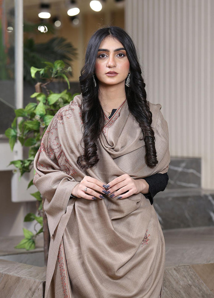 Sanaulla Exclusive Range  Pashmina  KPS 781 D-40 Brown 3 - Women Shawls
