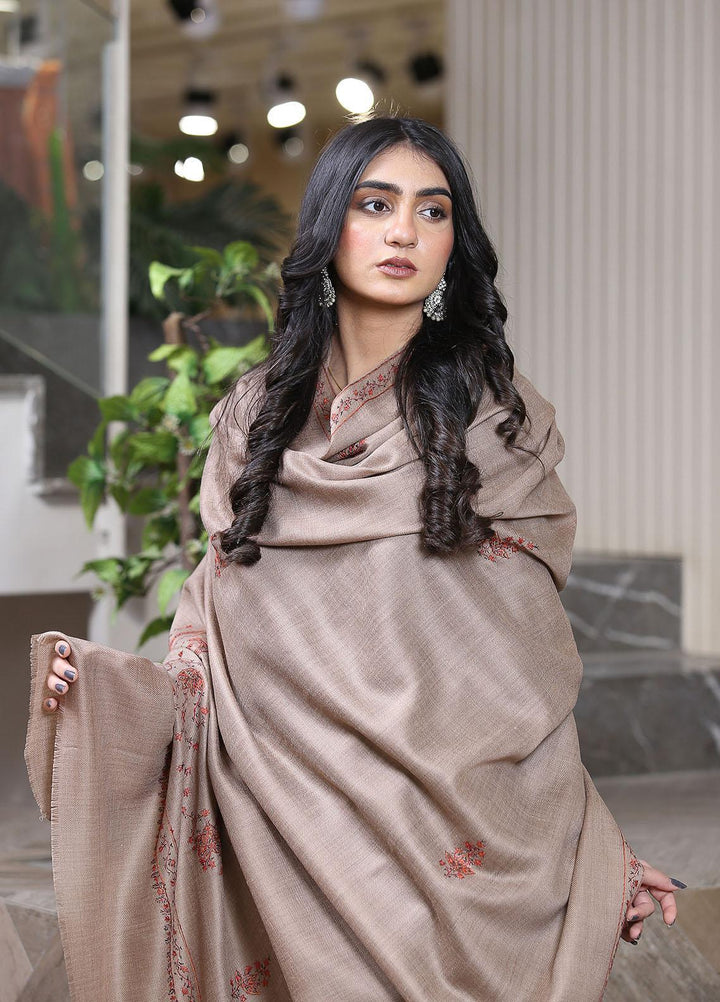 Sanaulla Exclusive Range  Pashmina  KPS 781 D-40 L Brown - Women Shawls