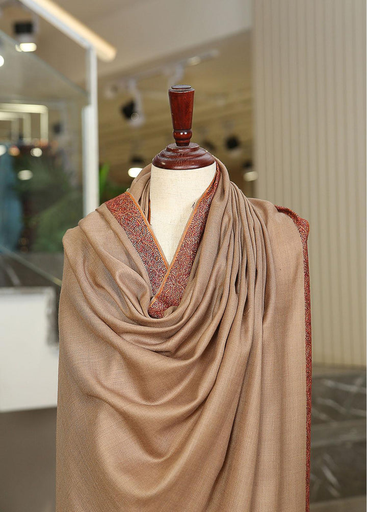 Sanaulla Exclusive Range  Pashmina  Mama D-45 D Brown 02 - Women Shawls