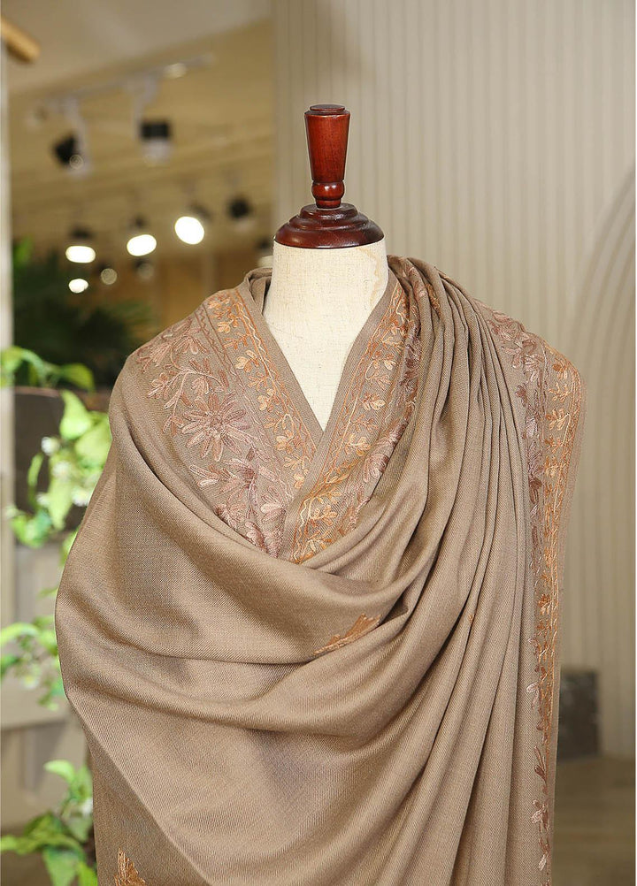 Sanaulla Exclusive Range  Pashmina  KPS 781 D-01 D Brown 2 - Women Shawls