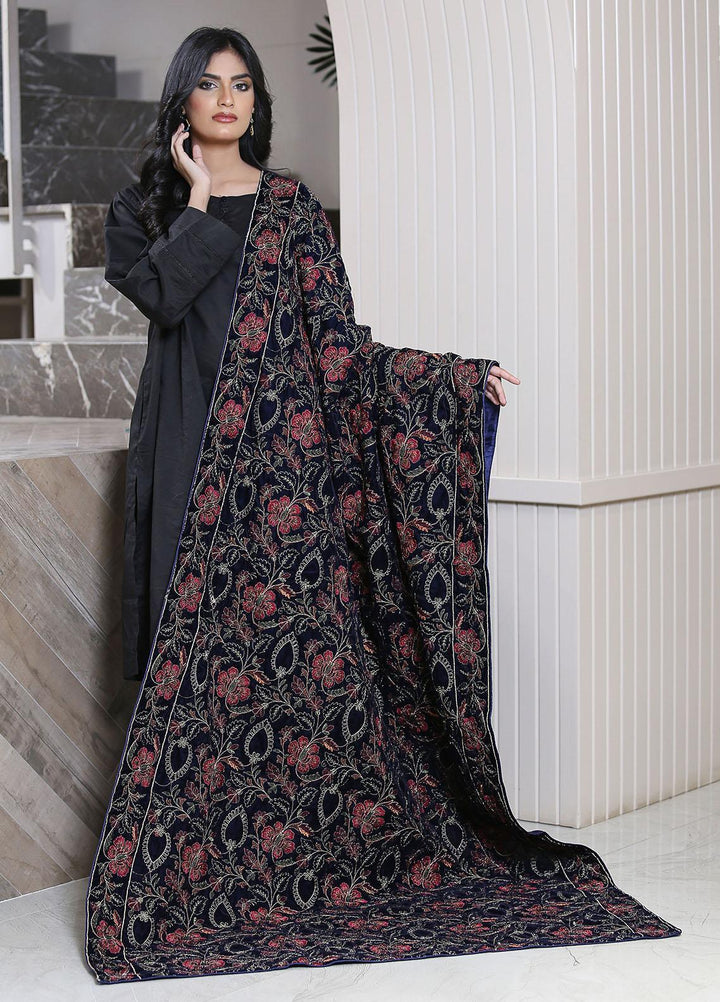 Sanaulla Exclusive Range  Pashmina  KPS 781 D-61 D Blue - Women Shawls