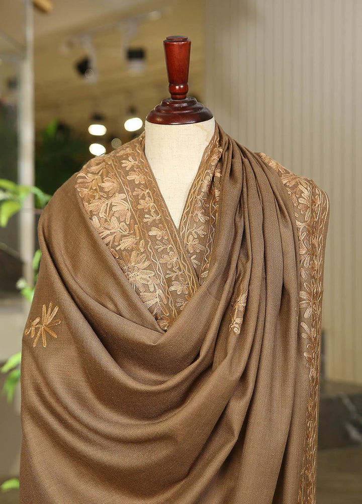 Sanaulla Exclusive Range  Pashmina  KPS 781 D-01 D Brown 3 - Women Shawls