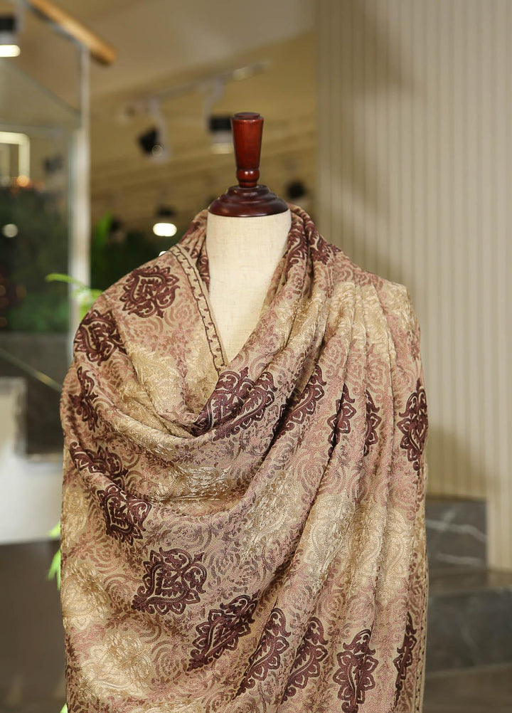 Sanaulla Exclusive Range  Pashmina  D-27 Beige - Women Shawls