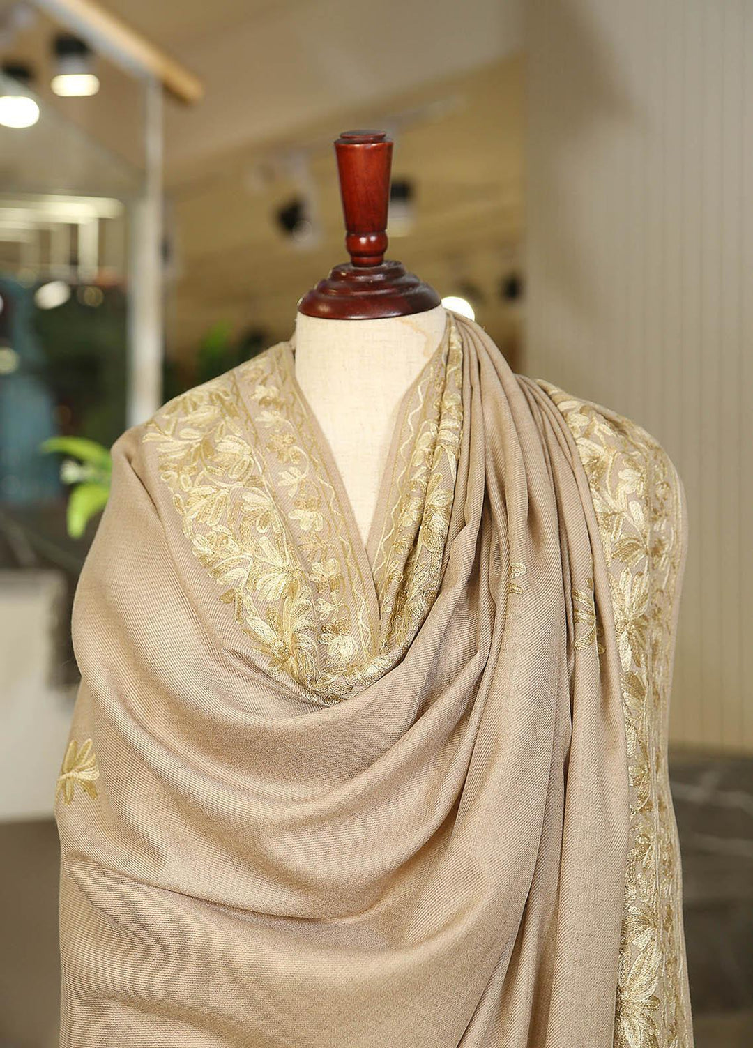 Sanaulla Exclusive Range  Pashmina  KPS 781 D-01 Brown - Women Shawls