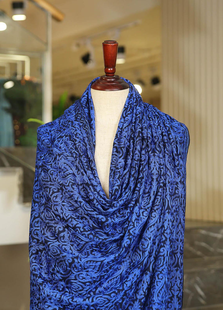 Sanaulla Exclusive Range  Pashmina  D-27 D Blue - Women Shawls