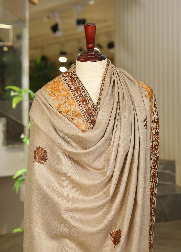 Sanaulla Exclusive Range  Pashmina  KPS 781 D-01 Brown 1 - Women Shawls