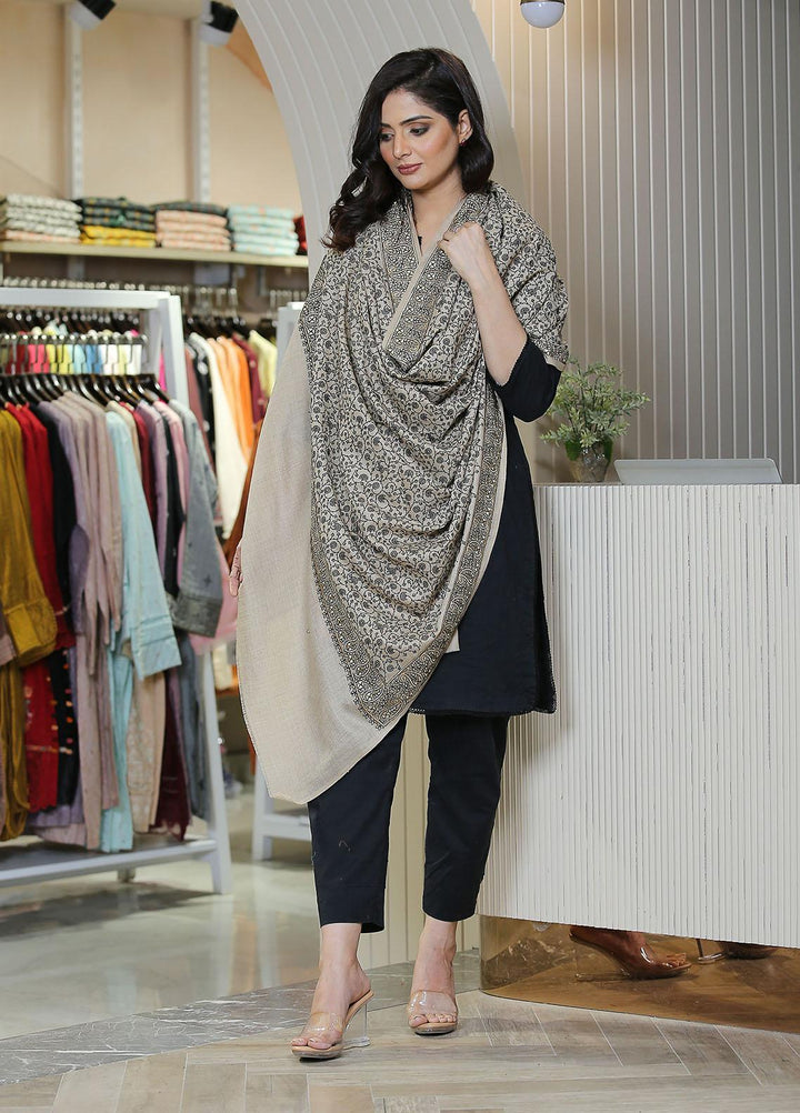 Sanaulla Exclusive Range  Pashmina  KPS 781 D-19 L Brown - Women Shawls