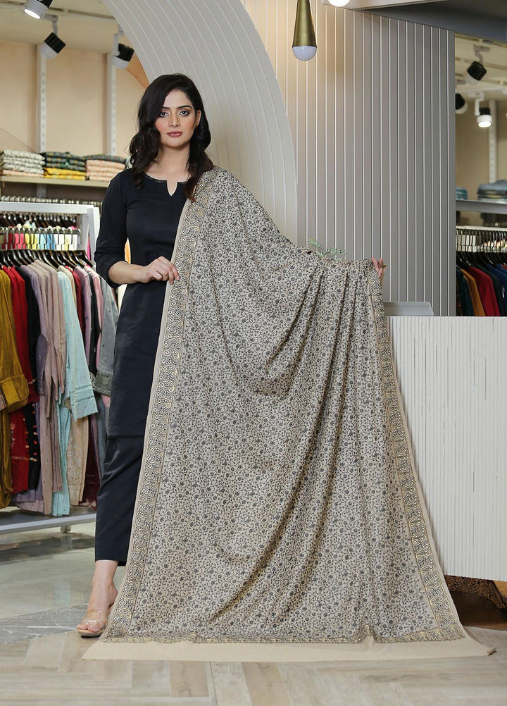 Sanaulla Exclusive Range  Pashmina  KPS 781 D-19 L Brown - Women Shawls