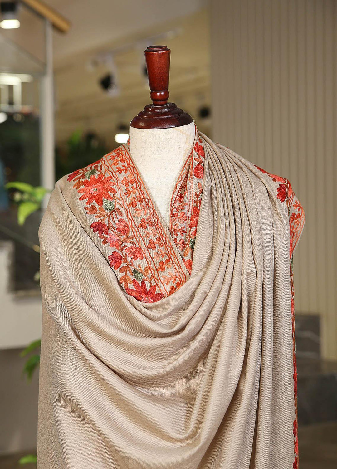 Sanaulla Exclusive Range  Pashmina  KPS 781 D-01 Brown 7 - Women Shawls