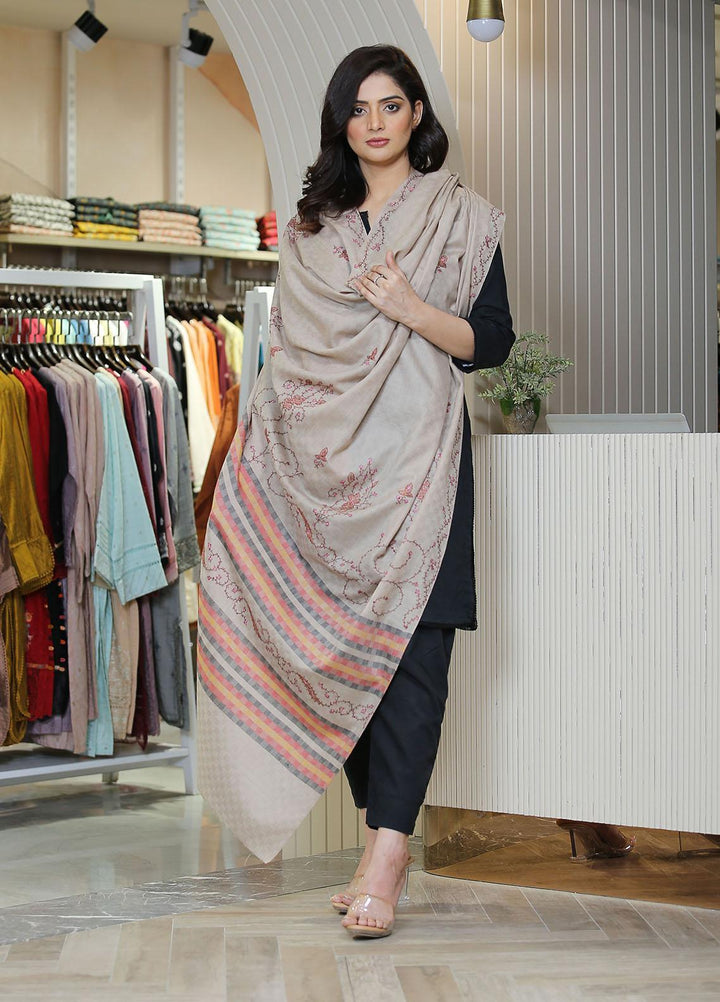 Sanaulla Exclusive Range  Pashmina  KPS 781 D-21 L Brown 1 - Women Shawls