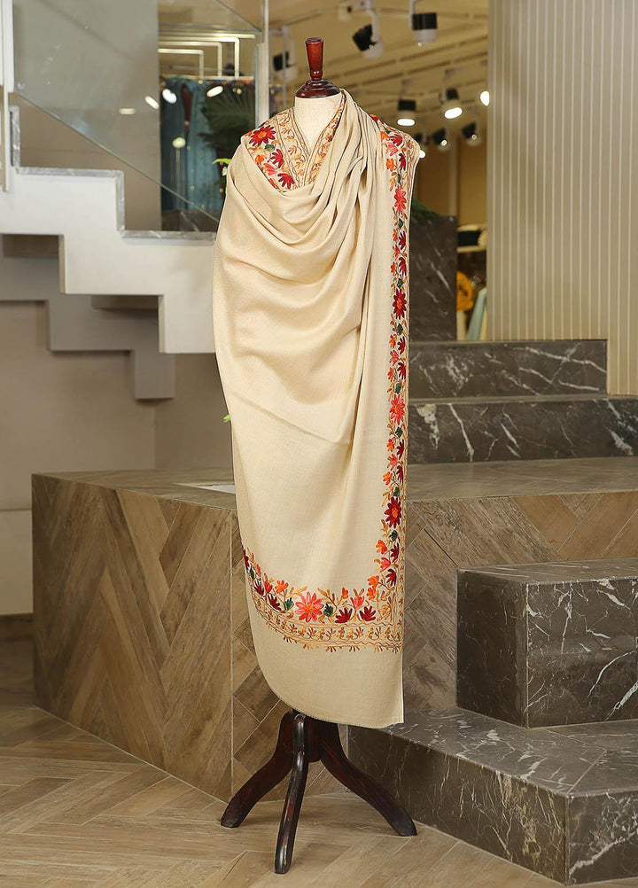 Sanaulla Exclusive Range  Pashmina  KPS 781 D-01 Beige 1 - Women Shawls