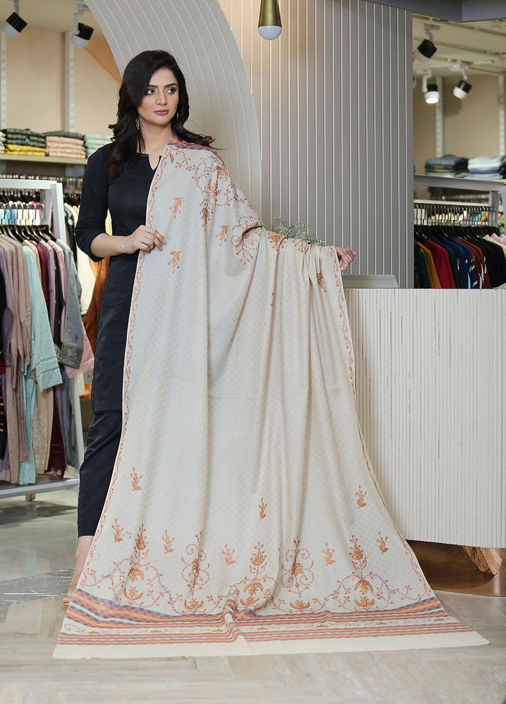 Sanaulla Exclusive Range  Pashmina  KPS 781 D-21 Beige 2 - Women Shawls