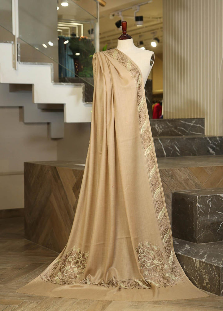 Sanaulla Exclusive Range  Pashmina  D-33 L Brown - Women Shawls