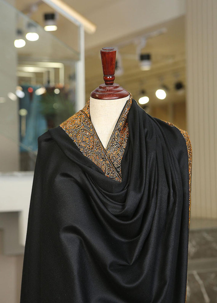 Sanaulla Exclusive Range  Pashmina  KPS 781 D-38 Black - Women Shawls