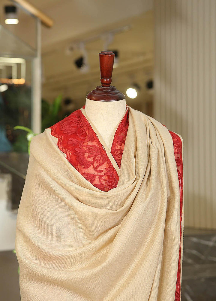 Sanaulla Exclusive Range  Pashmina  KPS 781 D-02 Beige 1 - Women Shawls