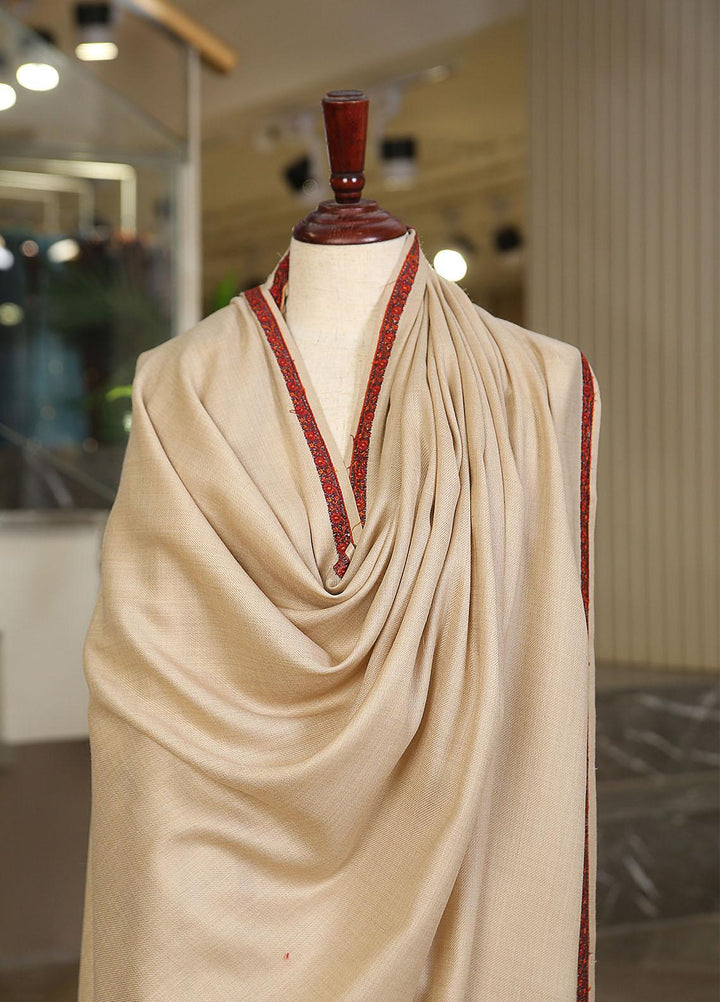 Sanaulla Exclusive Range  Pashmina  Mama D-37 Fawn 02 - Women Shawls