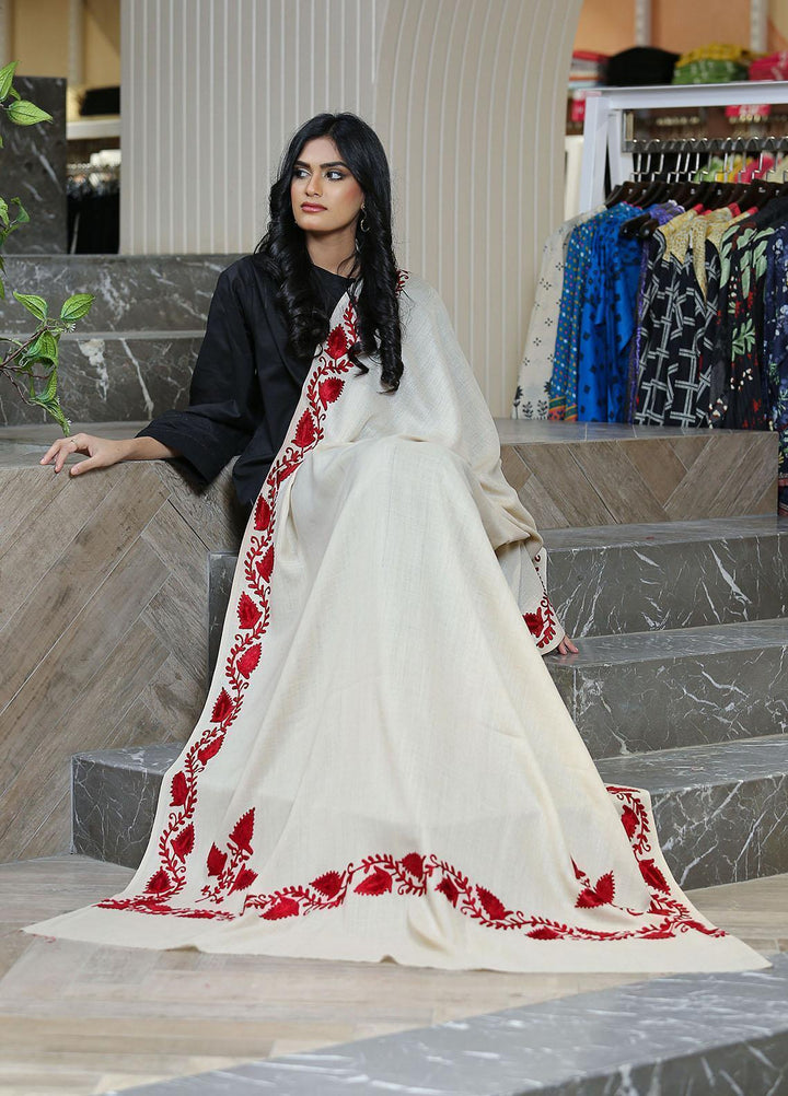 Sanaulla Exclusive Range  Pashmina  Mama D-40 Fawn - Women Shawls