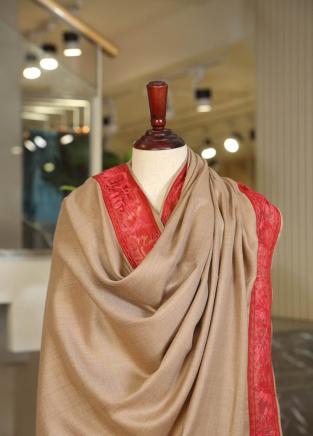 Sanaulla Exclusive Range  Pashmina  KPS 781 D-02 Brown - Women Shawls