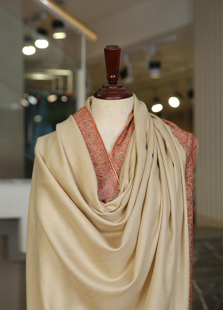 Sanaulla Exclusive Range  Pashmina  KPS 781 D-38 Beige 1 - Women Shawls