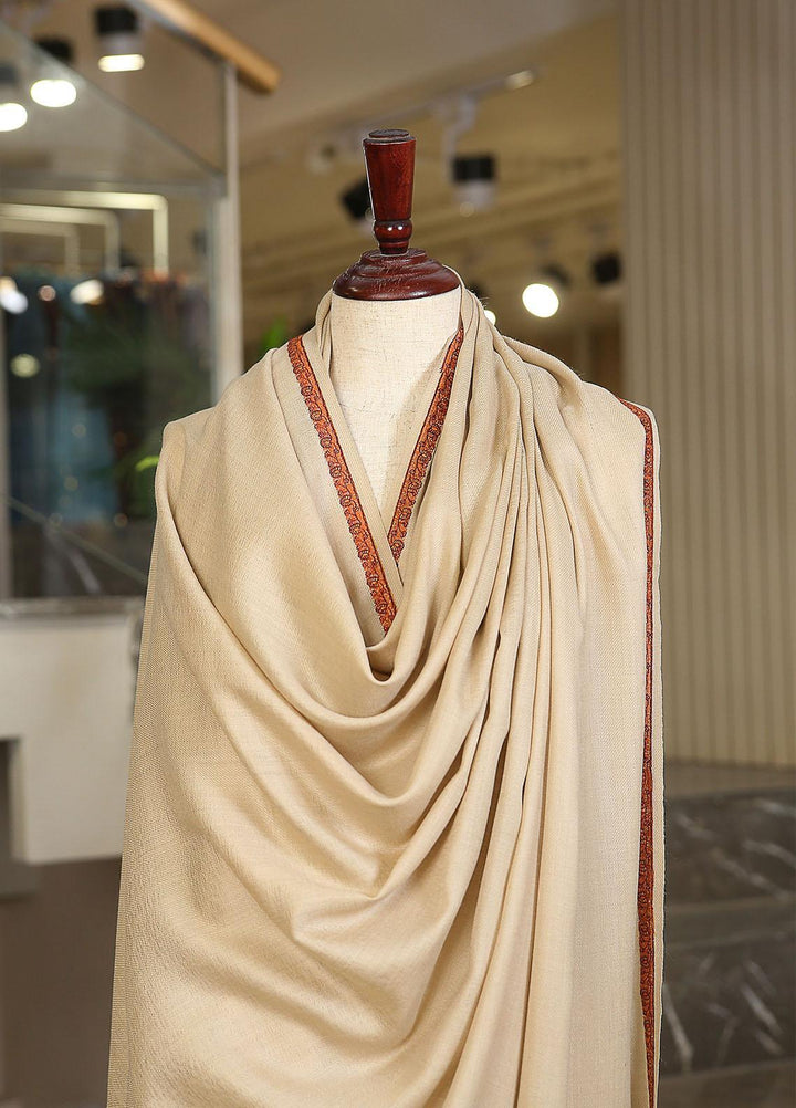 Sanaulla Exclusive Range  Pashmina  Mama D-37 Fawn 03 - Women Shawls