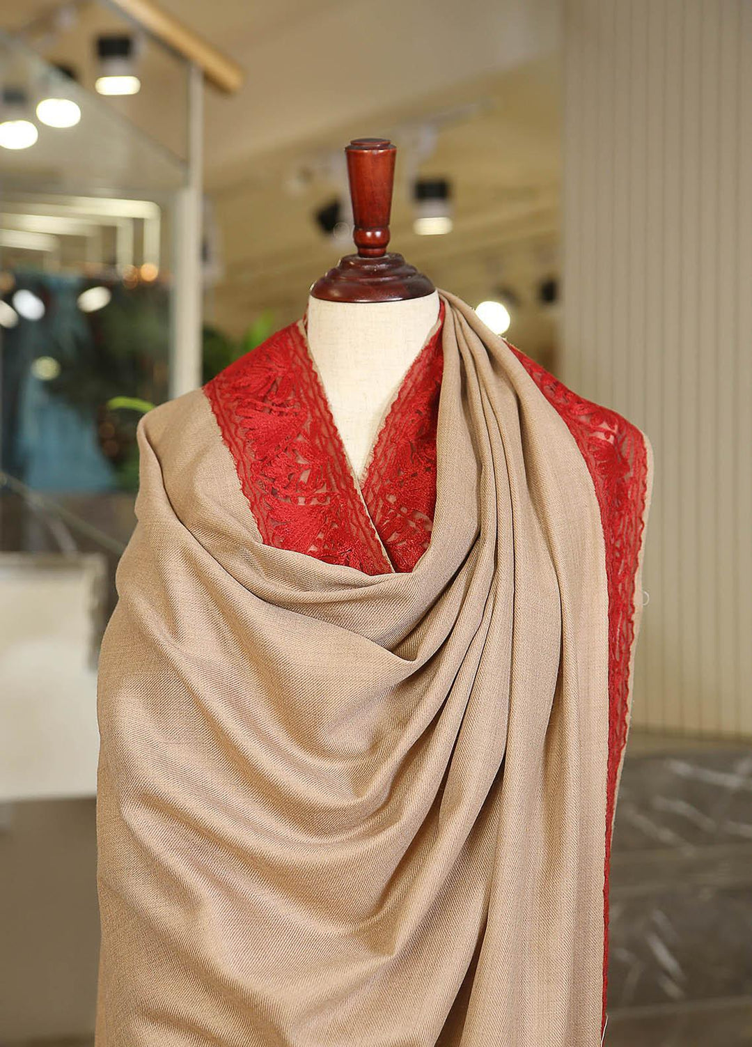 Sanaulla Exclusive Range  Pashmina  KPS 781 D-02 Brown 1 - Women Shawls