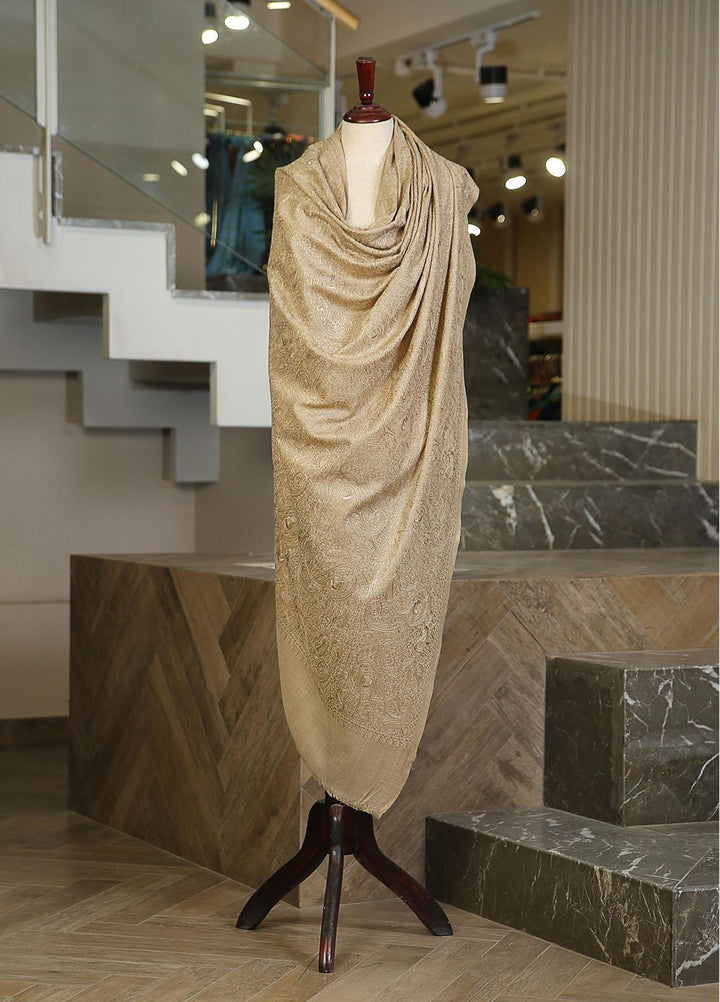 Sanaulla Exclusive Range  Pashmina  KPS 781 D-54 Fawn - Women Shawls