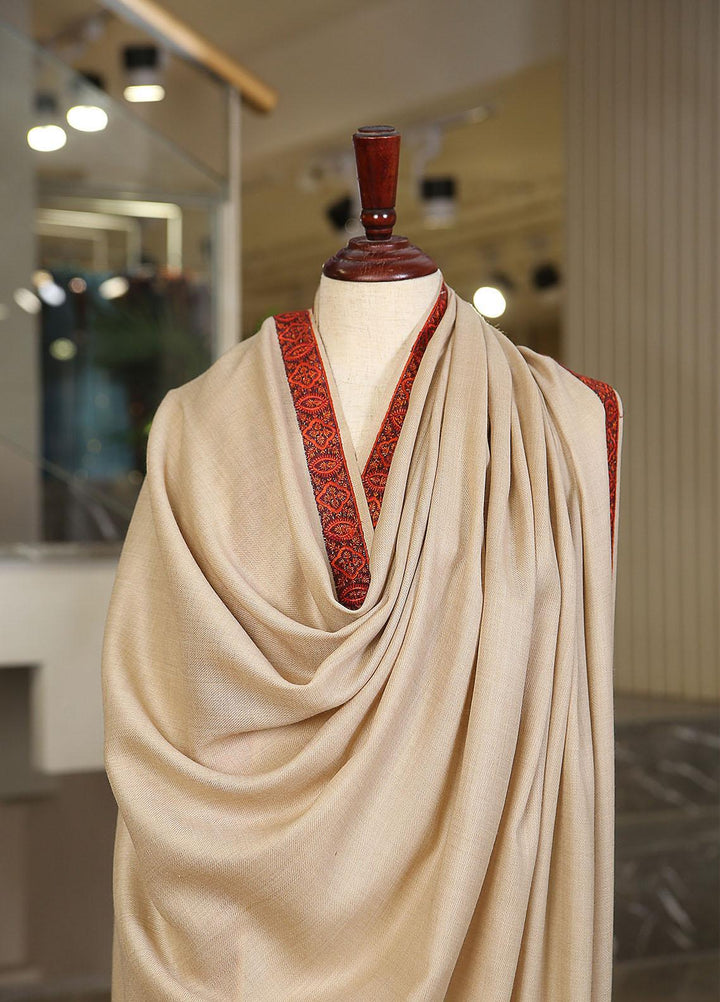 Sanaulla Exclusive Range  Pashmina  Mama D-37 Fawn 04 - Women Shawls