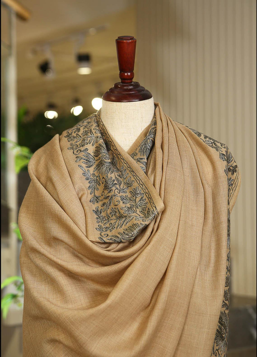 Sanaulla Exclusive Range  Pashmina  D-34 L Brown 03 - Women Shawls