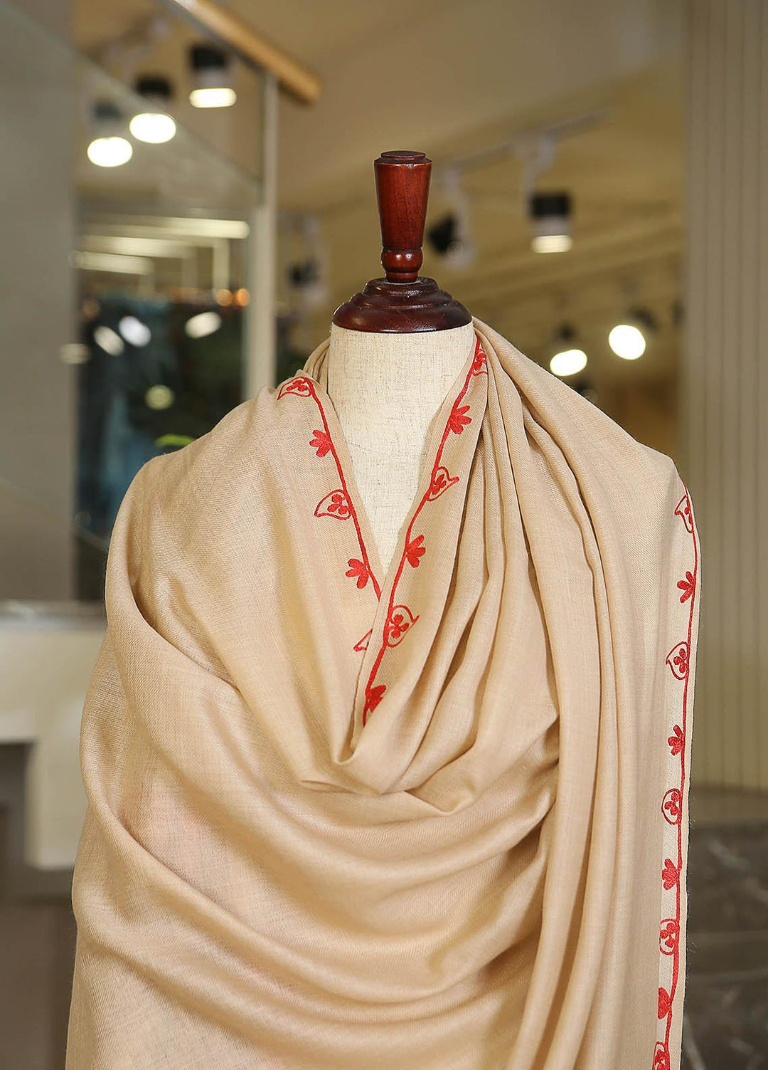 Sanaulla Exclusive Range  Pashmina  KPS 781 D-03 L Brown - Women Shawls