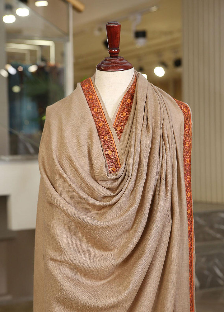 Sanaulla Exclusive Range  Pashmina  Mama D-37 D Brown - Women Shawls
