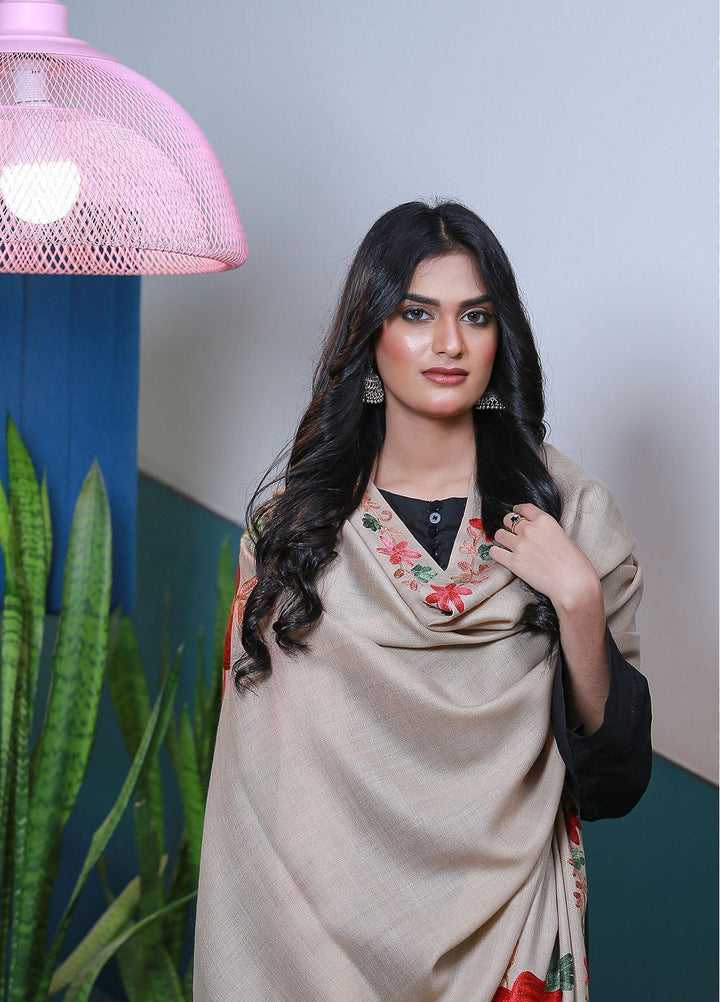 Sanaulla Exclusive Range  Pashmina  Mama D-41 L Brown 05 - Women Shawls