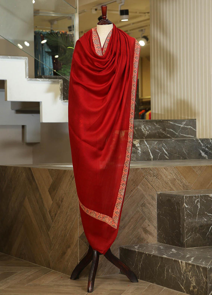 Sanaulla Exclusive Range  Pashmina  D-35 Maroon - Women Shawls