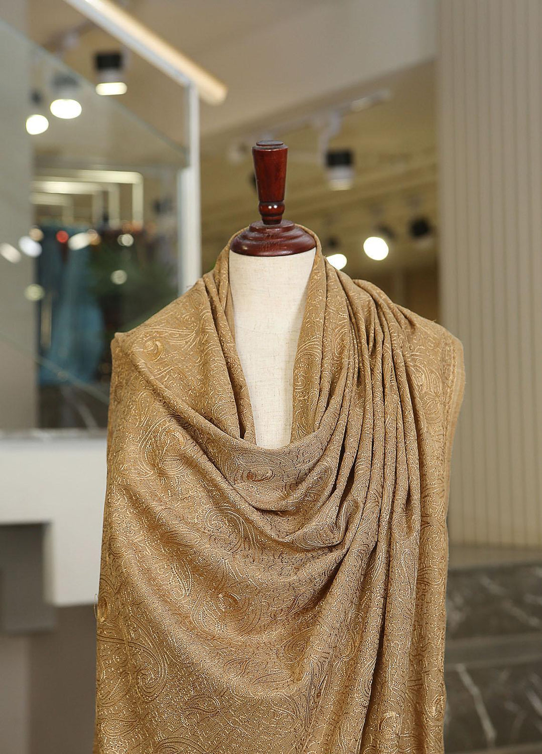 Sanaulla Exclusive Range  Pashmina  KPS 781 D-54 Brown 1 - Women Shawls