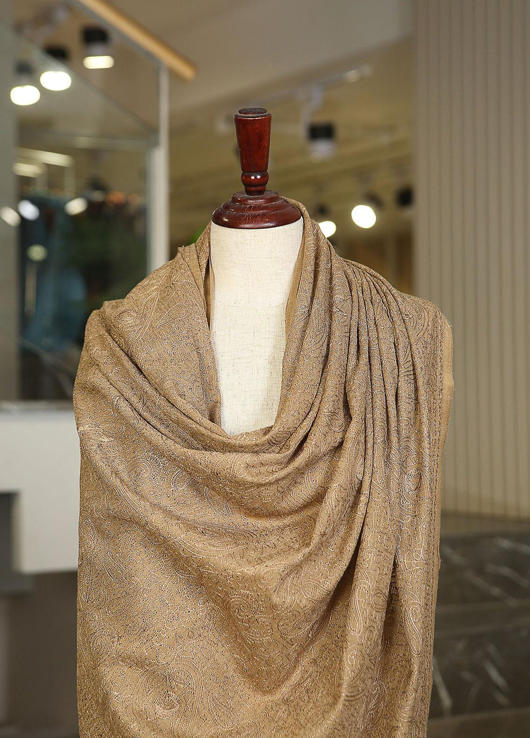 Sanaulla Exclusive Range  Pashmina  KPS 781 D-54 Brown 2 - Women Shawls