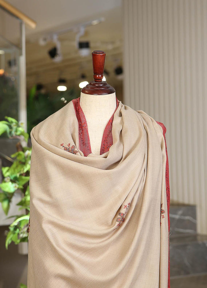 Sanaulla Exclusive Range  Pashmina  KPS 781 D-05 Beige 2 - Women Shawls